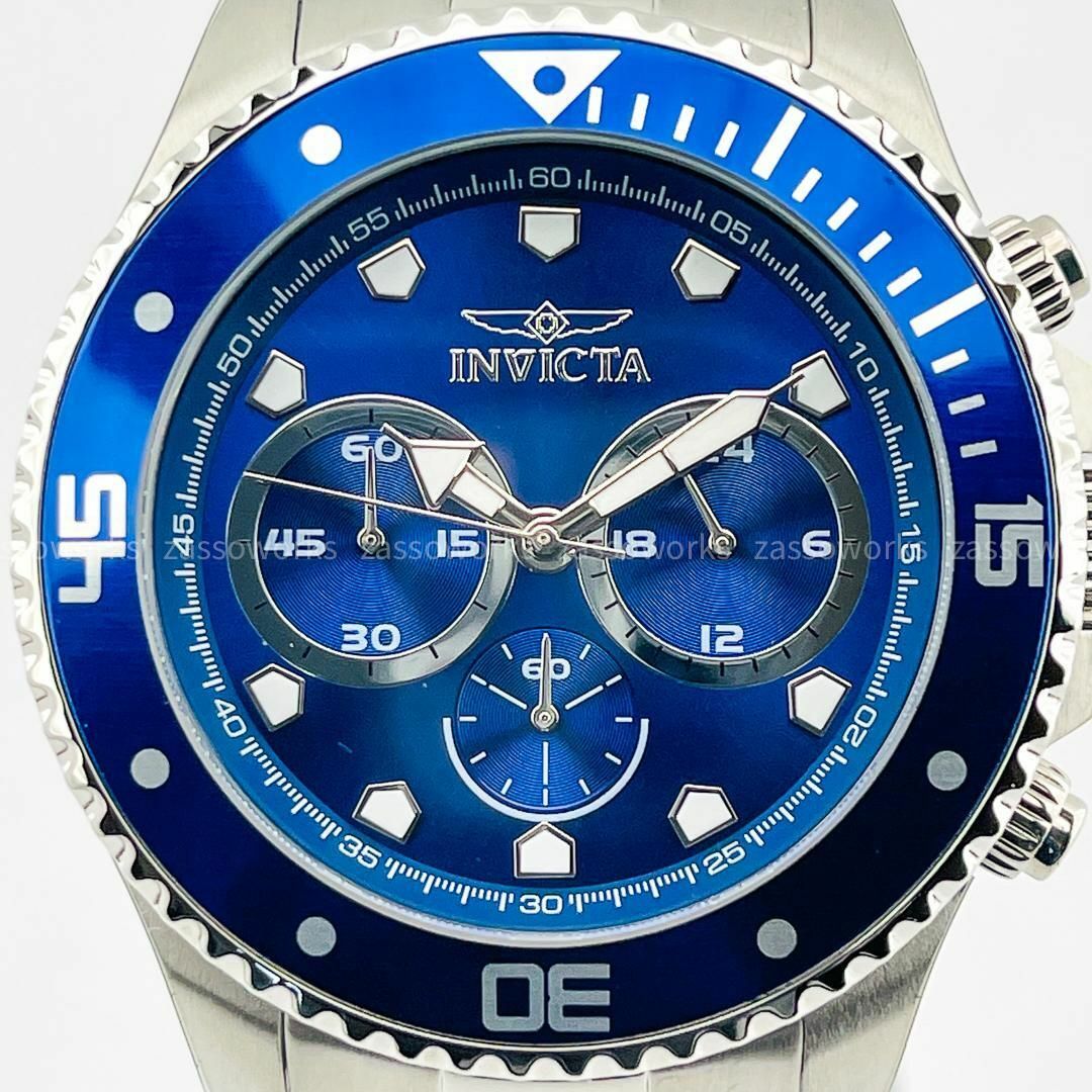 INVICTA(インビクタ)のAA89 インビクタ メンズ高級腕時計 シルバー クロノグラフ INVICTA メンズの時計(腕時計(アナログ))の商品写真