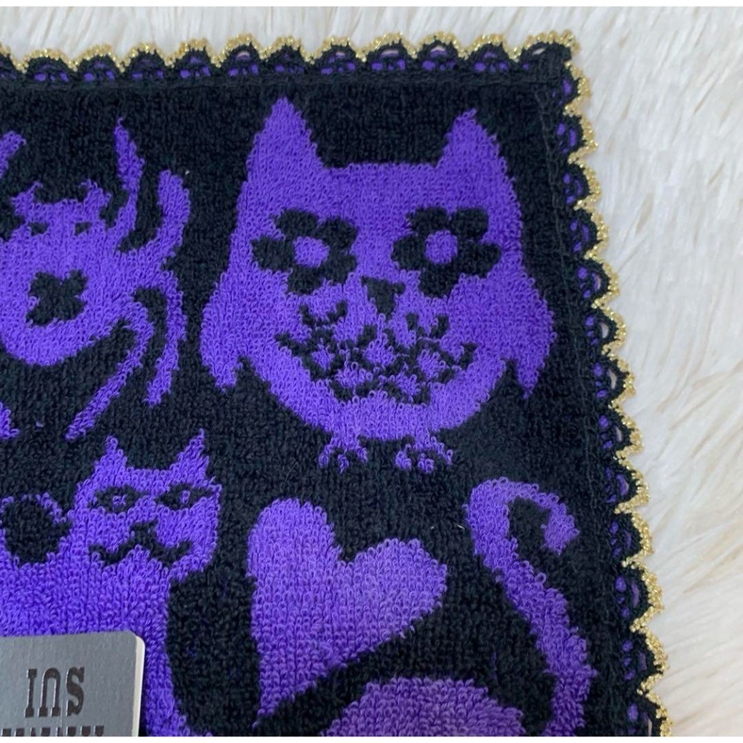 ANNA SUI(アナスイ)の【新品未使用】ANNA SUI タオルハンカチ ハロウィン 猫 バタフライ レディースのファッション小物(ハンカチ)の商品写真