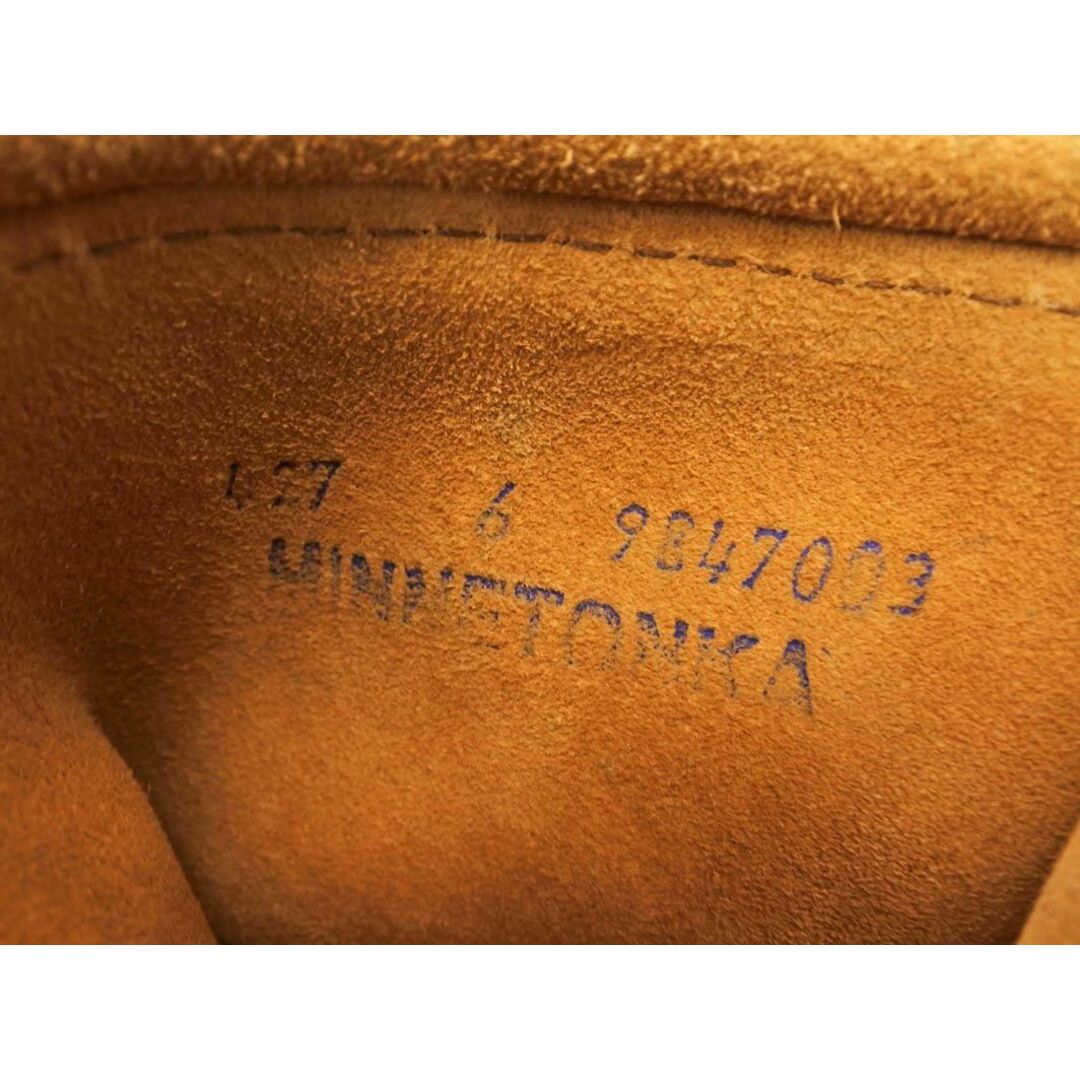 Minnetonka(ミネトンカ)のミネトンカ フリンジ レースアップ ショート ブーツ size6(23cm)/ベージュ ◇■ レディース レディースの靴/シューズ(ブーツ)の商品写真