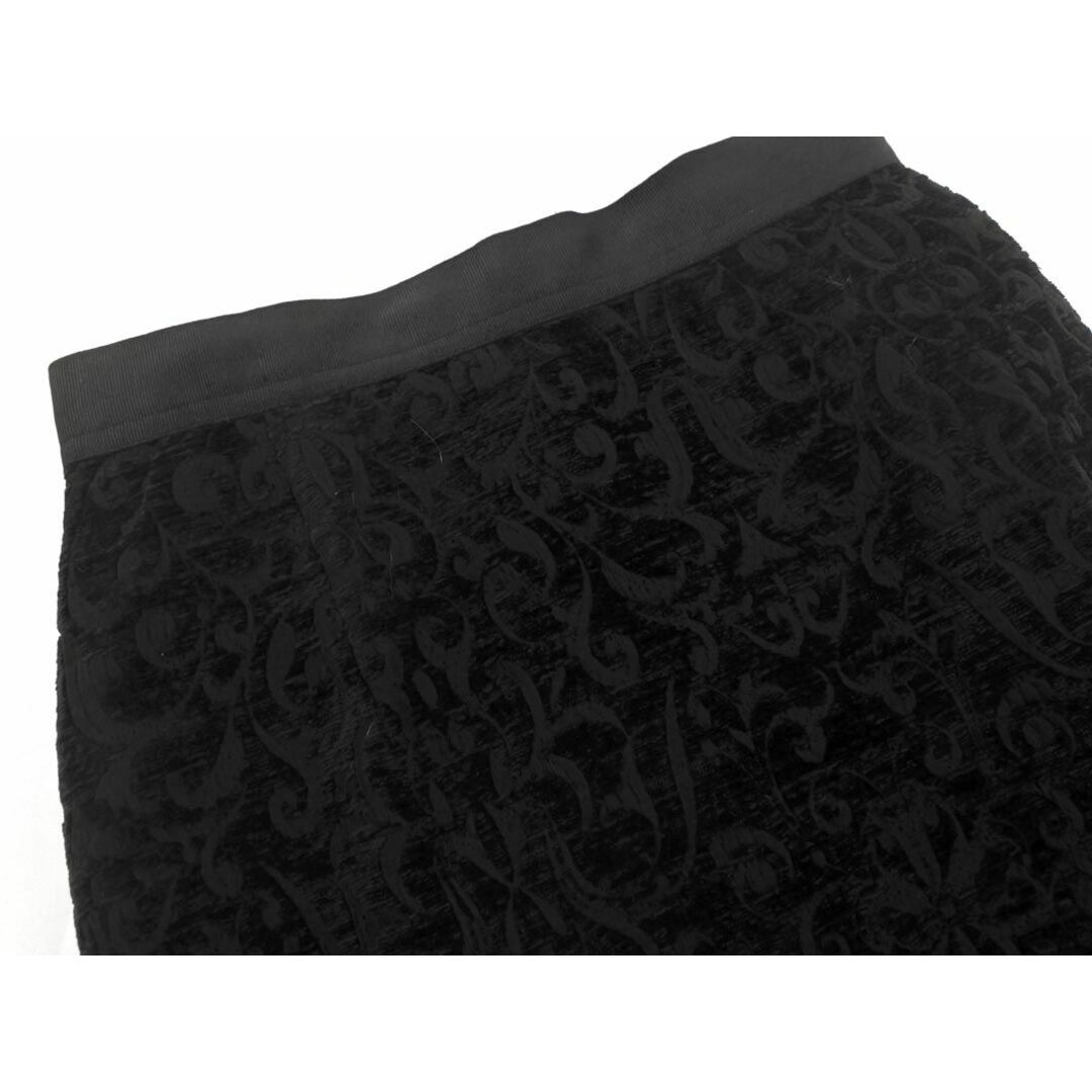 INED(イネド)のINED イネド ベロア 総柄 スカート size5/黒 ◇■ レディース レディースのスカート(ミニスカート)の商品写真