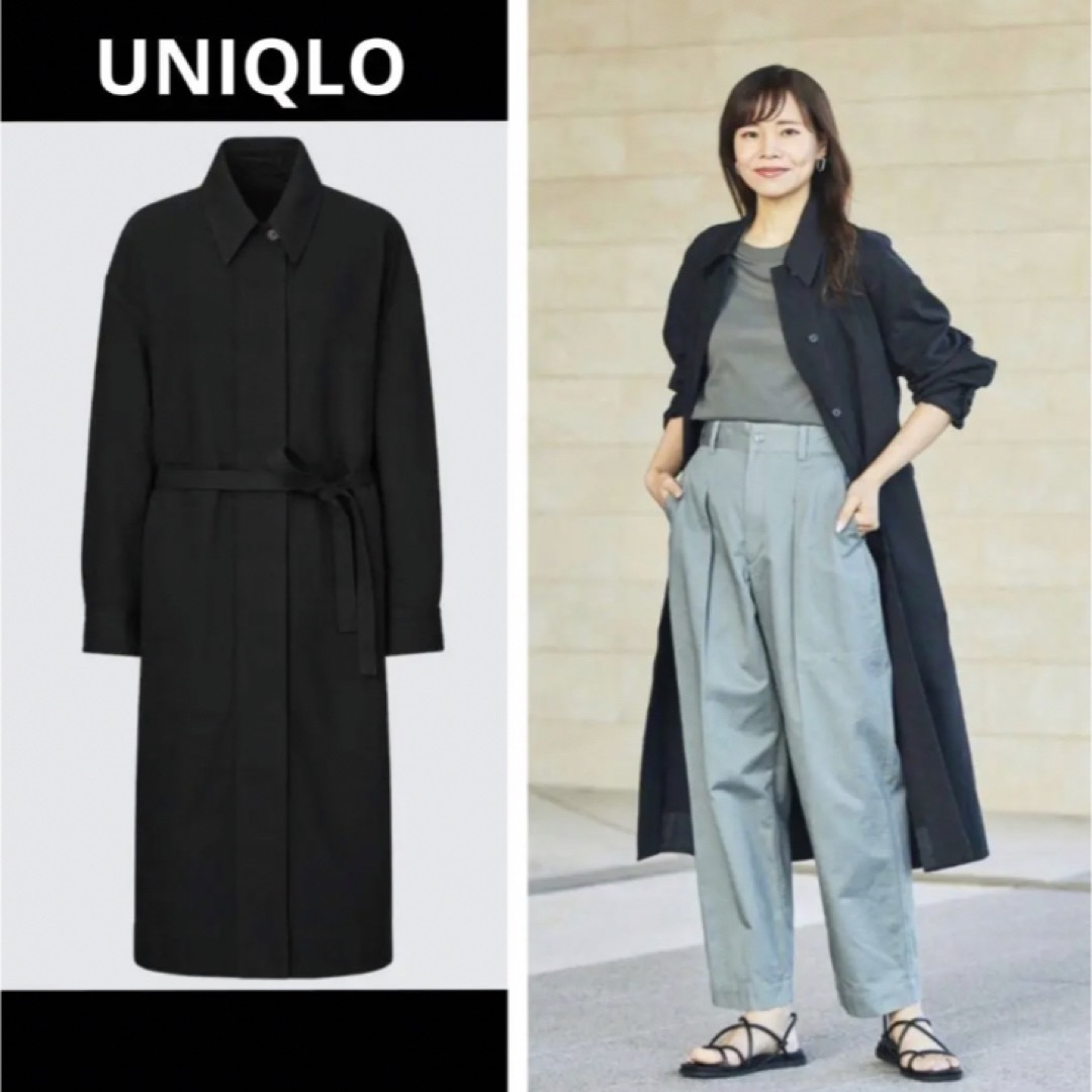 UNIQLO(ユニクロ)の【新品✧︎*】UNIQLO U    ロングコートS〜M  秋冬 レディースのジャケット/アウター(ロングコート)の商品写真