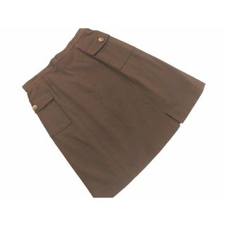 ザスコッチハウス(THE SCOTCH HOUSE)のTHE SCOTCH HOUSE スコッチハウス Aライン 台形 スカート size11AR/茶 ■■ レディース(ミニスカート)