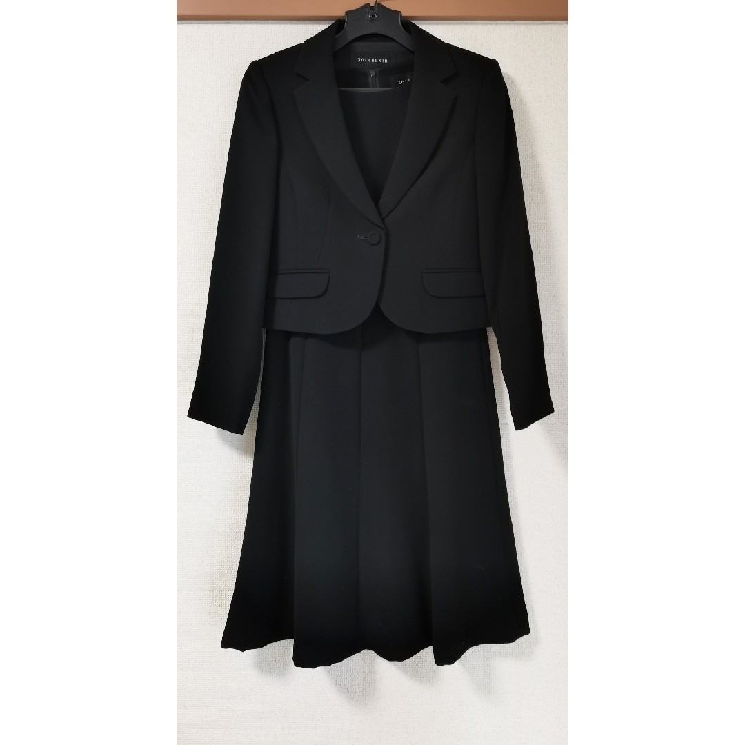 レディース SOIR 礼服 2点セット／美品 7号 フォーマル黒ブラックBlackサイズ