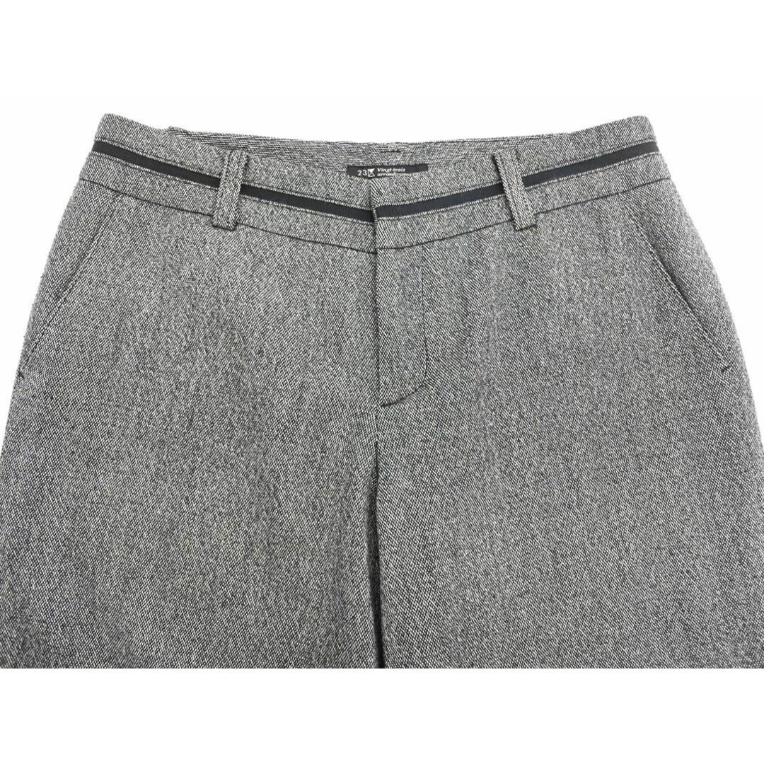 23区(ニジュウサンク)の23区 カシミア混 ロールアップ ハーフ パンツ size38/グレー ◇■ レディース レディースのパンツ(ハーフパンツ)の商品写真