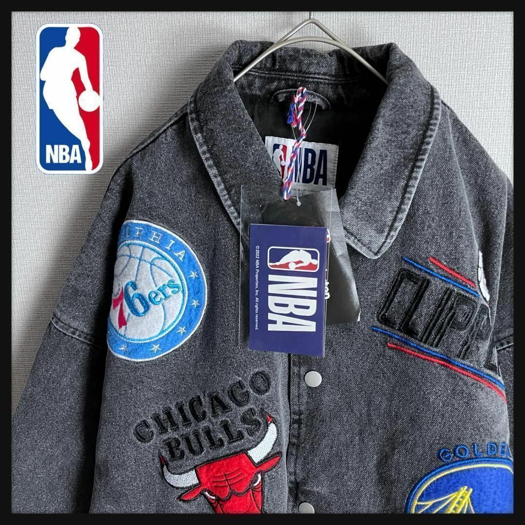 【新品☆即完売☆別注モデル】NBAチームワッペン刺繍 デニムジャケット入手困難 | フリマアプリ ラクマ