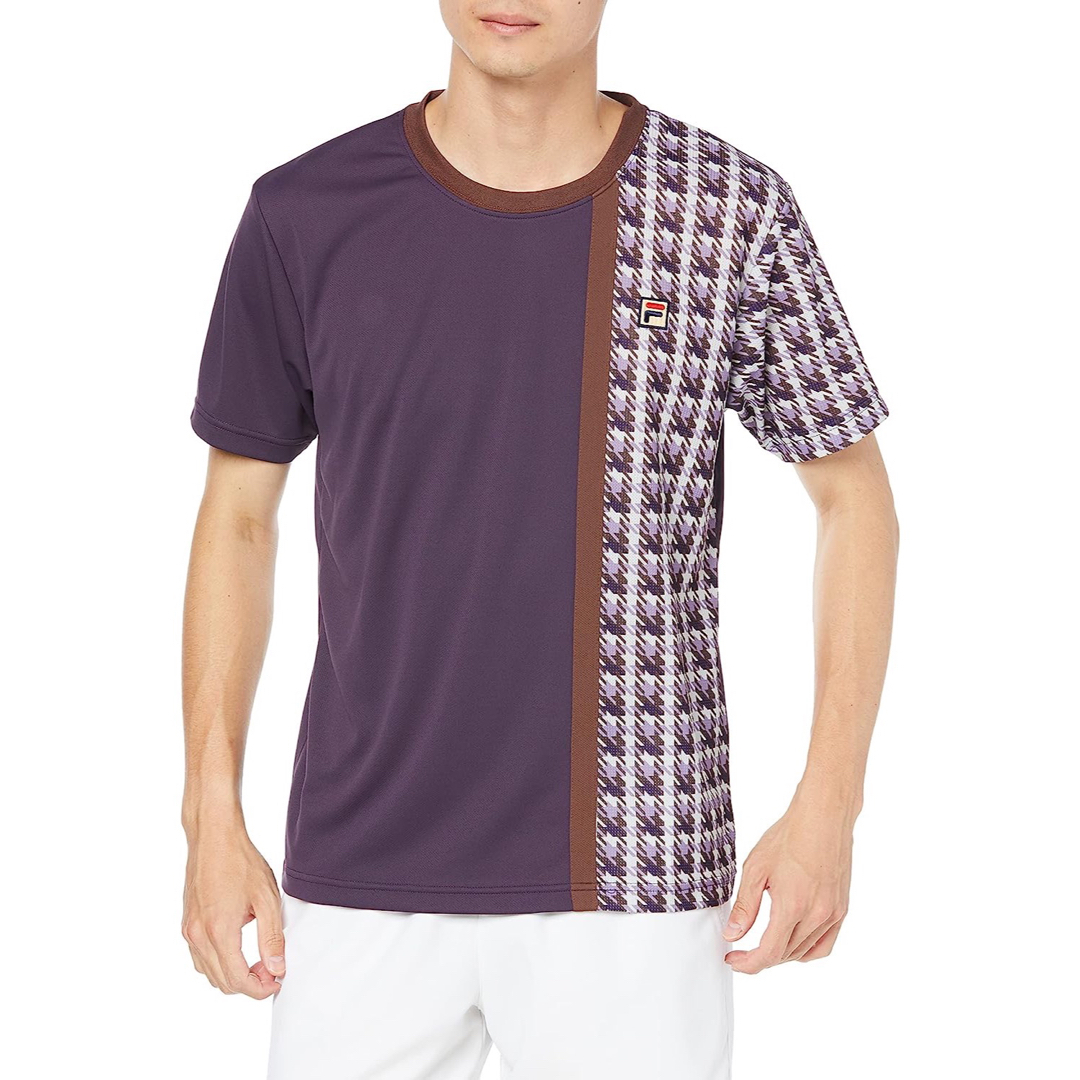 FILA(フィラ)のFILA フィラ テニスウェア 半袖Tシャツ VM5581 メンズMパープル新品 スポーツ/アウトドアのテニス(ウェア)の商品写真