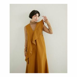 パルグループアウトレット(PAL GROUP OUTLET)の【マスタード】【ear PAPILLONNER】ノースリフリルドレス【SUM1STYLE】(ロングワンピース/マキシワンピース)