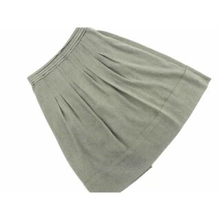 ニジュウサンク(23区)の23区 タック スカート size38/グレー ◇■ レディース(ひざ丈スカート)