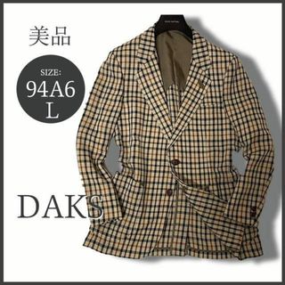 英」DAKS ダックス ハウスチェック柄 テーラードジャケット L相当 美品 ...