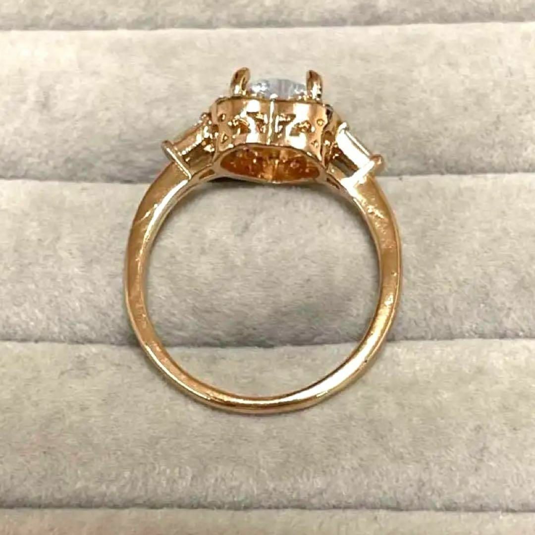 指輪　レディース　ゴールド　ハート　永遠　ストーン　結婚　ダイヤモンド　スト レディースのアクセサリー(リング(指輪))の商品写真