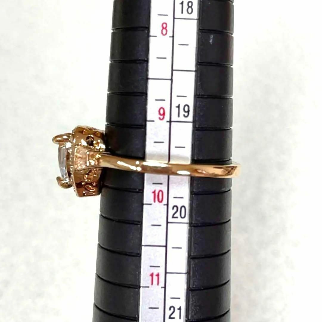 指輪　レディース　ゴールド　ハート　永遠　ストーン　結婚　ダイヤモンド　スト レディースのアクセサリー(リング(指輪))の商品写真