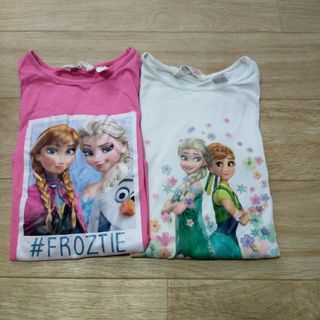 エイチアンドエム(H&M)のアナ雪　ロンT　8-10y 　２枚組(Tシャツ/カットソー)