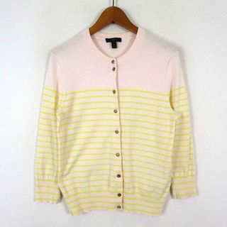 ジェイクルー(J.Crew)のジェイクルー カーディガン ニット ボーダー コットン ストレッチ 7分袖 S(カーディガン)