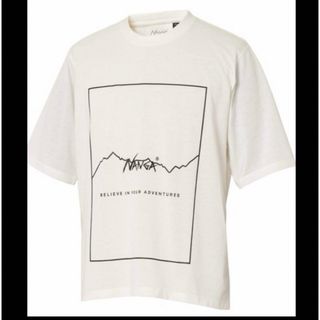 ナンガ(NANGA)の試着のみ　美品　Nanga tシャツ　白　S(Tシャツ/カットソー(半袖/袖なし))