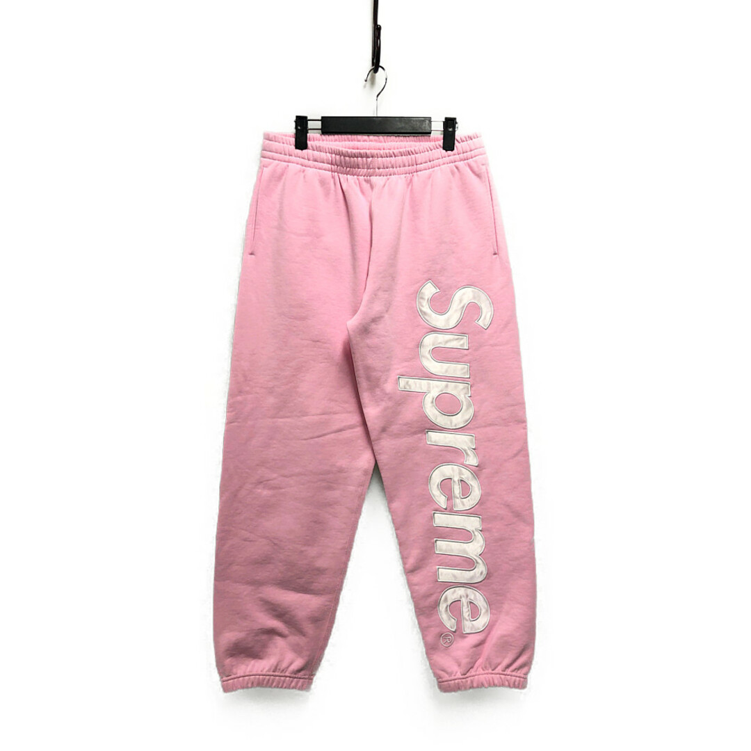 Supreme Satin Appliqu Sweatpant pink XXL