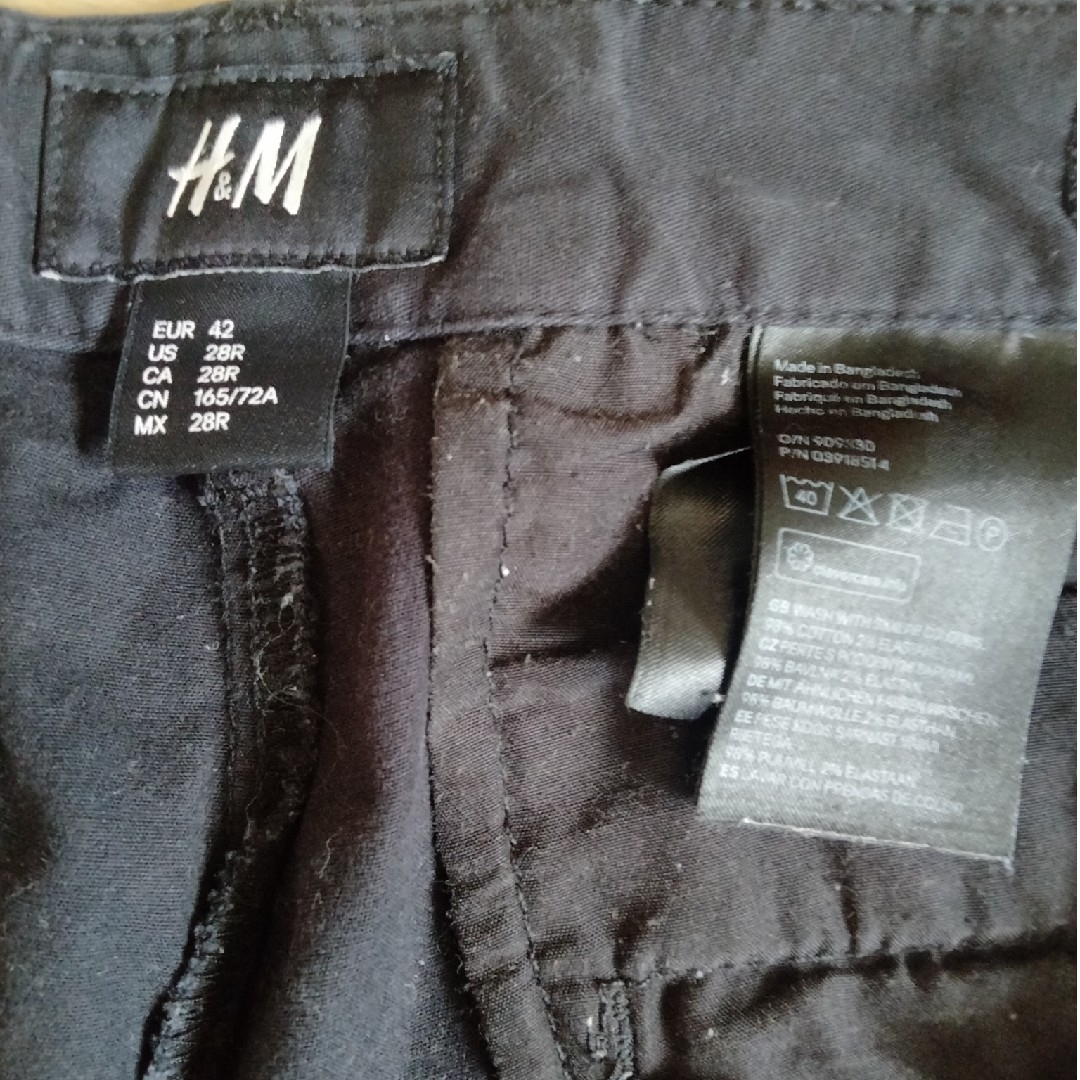 H＆M スリムフィット メンズ 黒 メンズのパンツ(その他)の商品写真