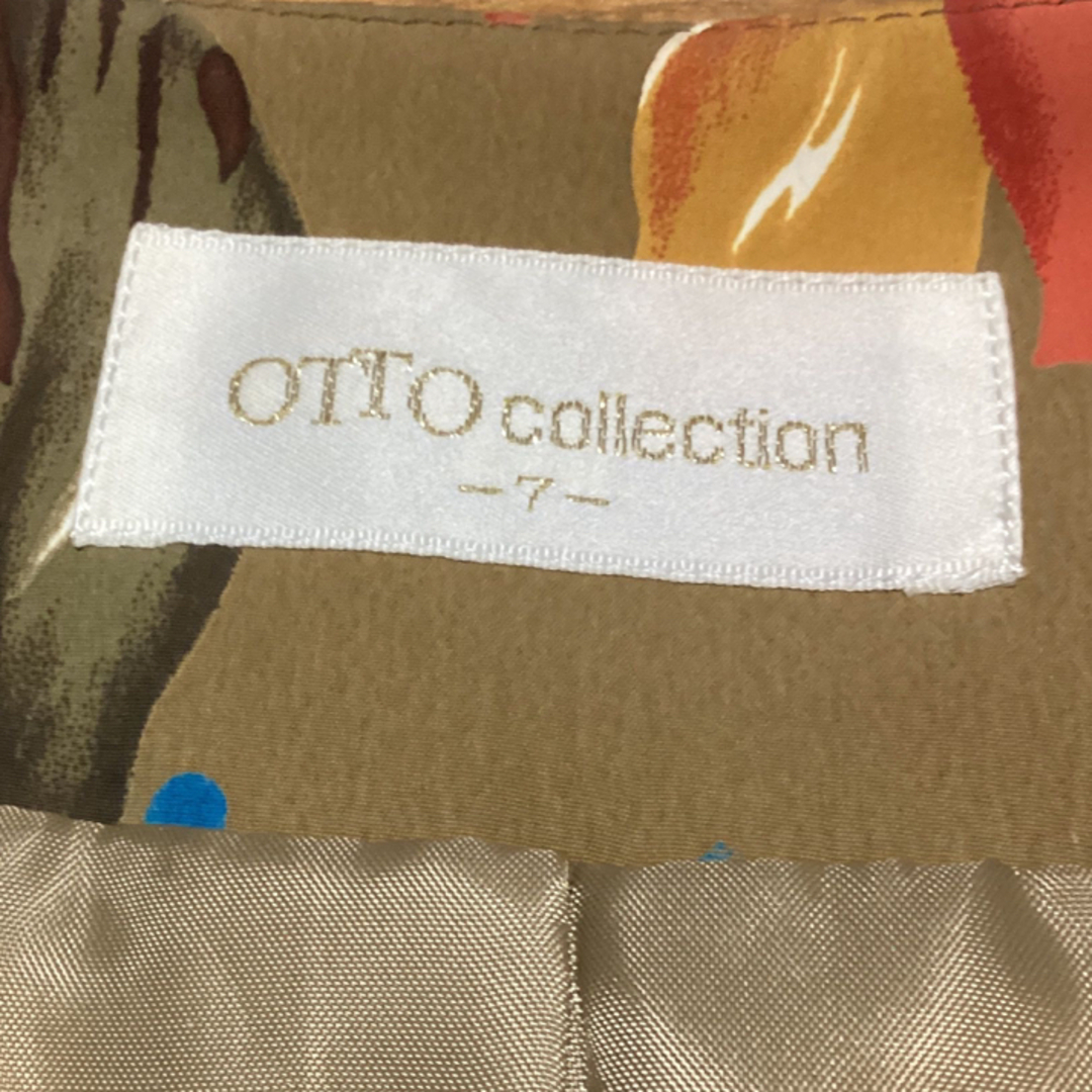 レトロ　日本製　OTTO  薄手　花柄ジャケット　7 レディースのジャケット/アウター(ノーカラージャケット)の商品写真
