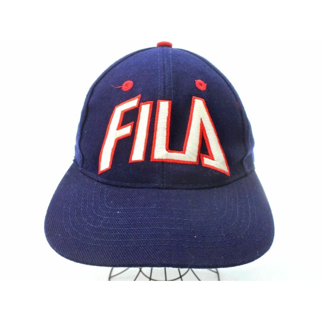 FILA(フィラ)のFILA フィラ ウール混 ロゴ 刺繍 キャップ 紺 ◇■ メンズ メンズの帽子(キャップ)の商品写真