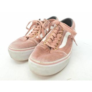 ヴァンズ(VANS)のVANS バンズ V36PLAT 583292-0003 OLD SKOOL PLAT オールドスクール プラットフォーム ベルベット ローカット スニーカー size23ｃｍ/ピンク ◇■ レディース(スニーカー)