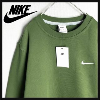 【人気カラー】90s　NIKE ワンポイントロゴトレーナー　カーキ　緑