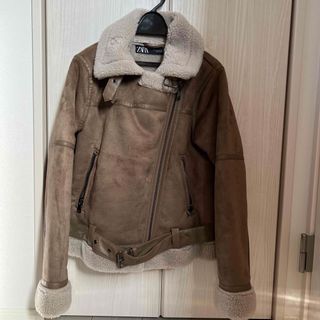 ザラ(ZARA)のZARA ザラ　フェイクムートンジャケット　S(ムートンコート)