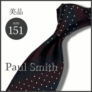 ポールスミス(Paul Smith)の英国 ポールスミス レジメンタル・ドット柄 ネクタイ ブラック 総シルク 極美品(ネクタイ)