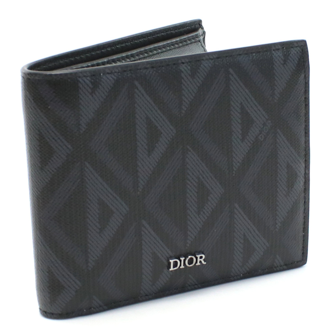 Dior ディオール 2ESBC027 二折財布小銭入付き ブラック グレー系 メンズ
