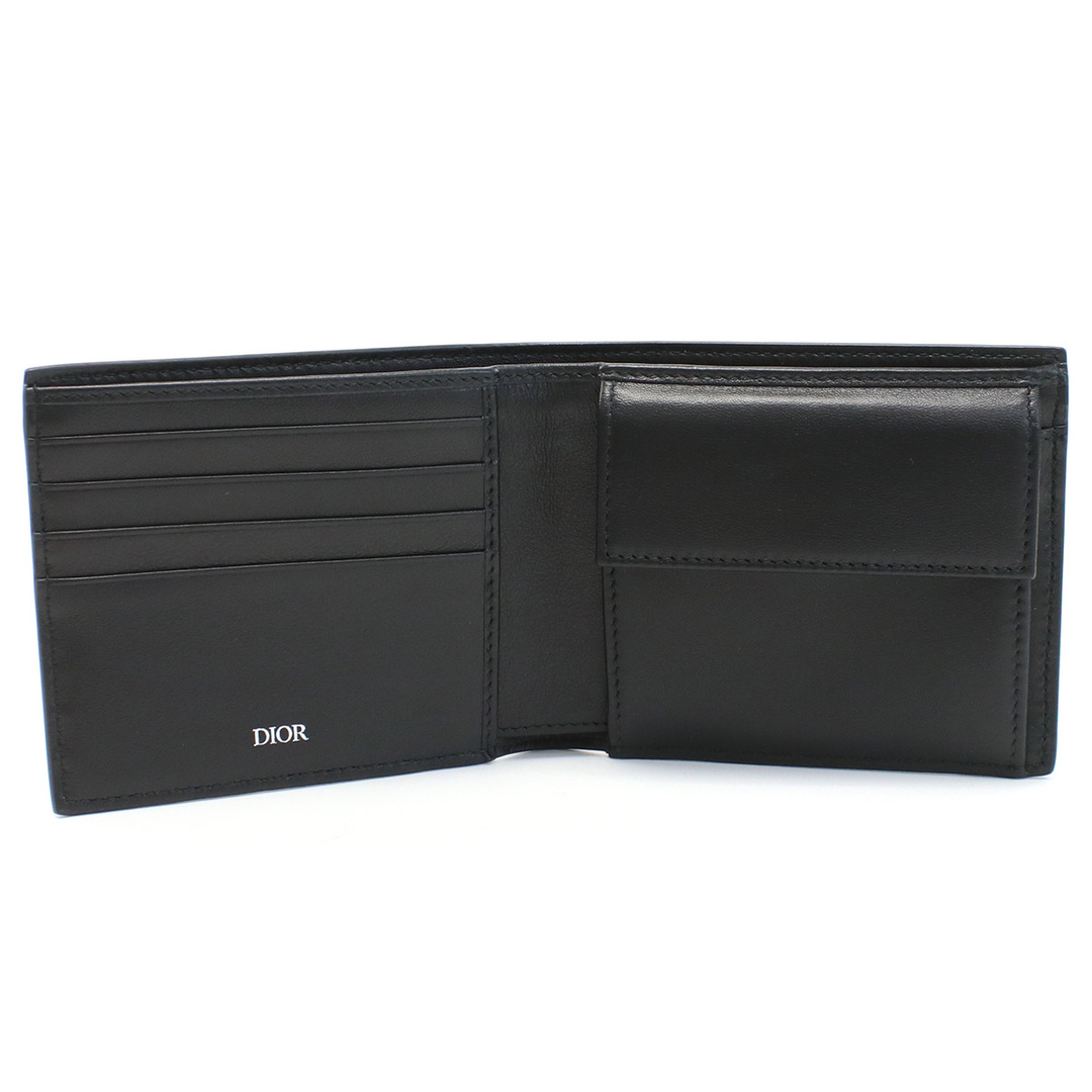 Dior ディオール 2ESBC027 二折財布小銭入付き ブラック グレー系 メンズ