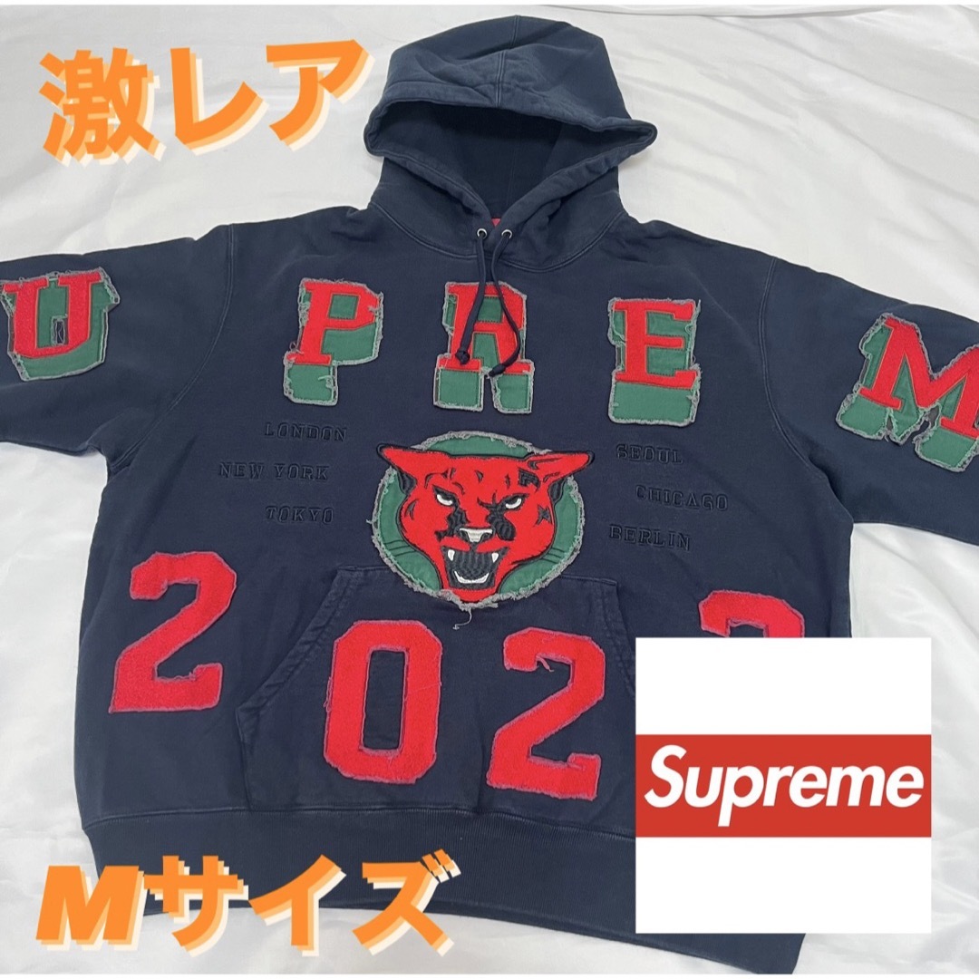 メンズSupreme（シュプリーム）ウォッシュド パンサー フーデッドスウェットシャツ