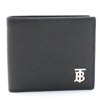 極美 付属完備✨バーバリー 二つ折り財布 TBロゴ ブラック 黒ラーク LARK