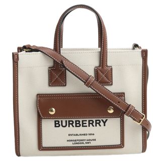 バーバリー(BURBERRY)のBURBERRY バーバリー 8044143 トートバッグ NATURAL-TAN ホワイト系 ブラウン系 レディース(トートバッグ)