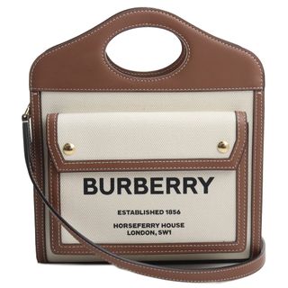 バーバリー(BURBERRY)のBURBERRY バーバリー 8039361 トートバッグ NATURAL-MALT BROWN ホワイト系 ブラウン系 レディース(トートバッグ)