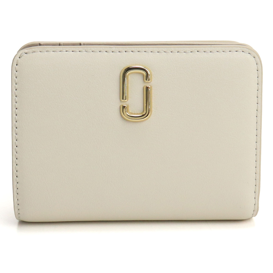 MARC JACOBS マーク・ジェイコブス THE MINI COMPACT WALLET 2S3SMP003S01 二折財布小銭入付き CLOUD WHITE ベージュ系 レディース