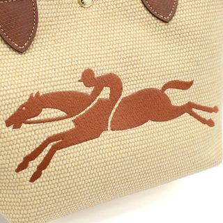 Longchamp ロンシャン 10144 トートバッグ ベージュ系 ホワイト系 レディース