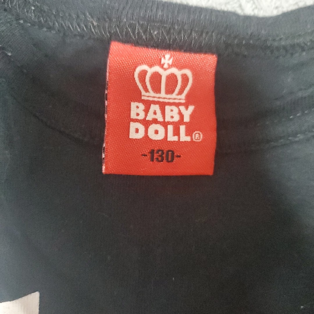 BABYDOLL(ベビードール)のｷｯｽﾞ130🐶ﾍﾞﾋﾞｰﾄﾞｰﾙ Tｼｬﾂ ブラック キッズ/ベビー/マタニティのキッズ服女の子用(90cm~)(Tシャツ/カットソー)の商品写真