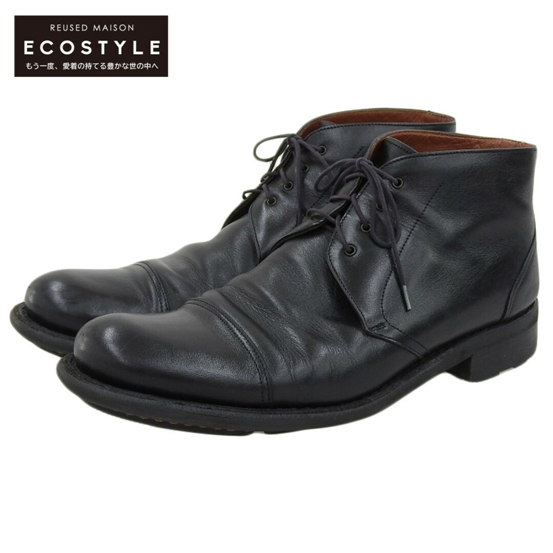 パラブーツ Paraboot パラブーツ LORSEN チャッカブーツ シューズ メンズ ブラック レザー 6.5 060812 6.5250cmアウトソール