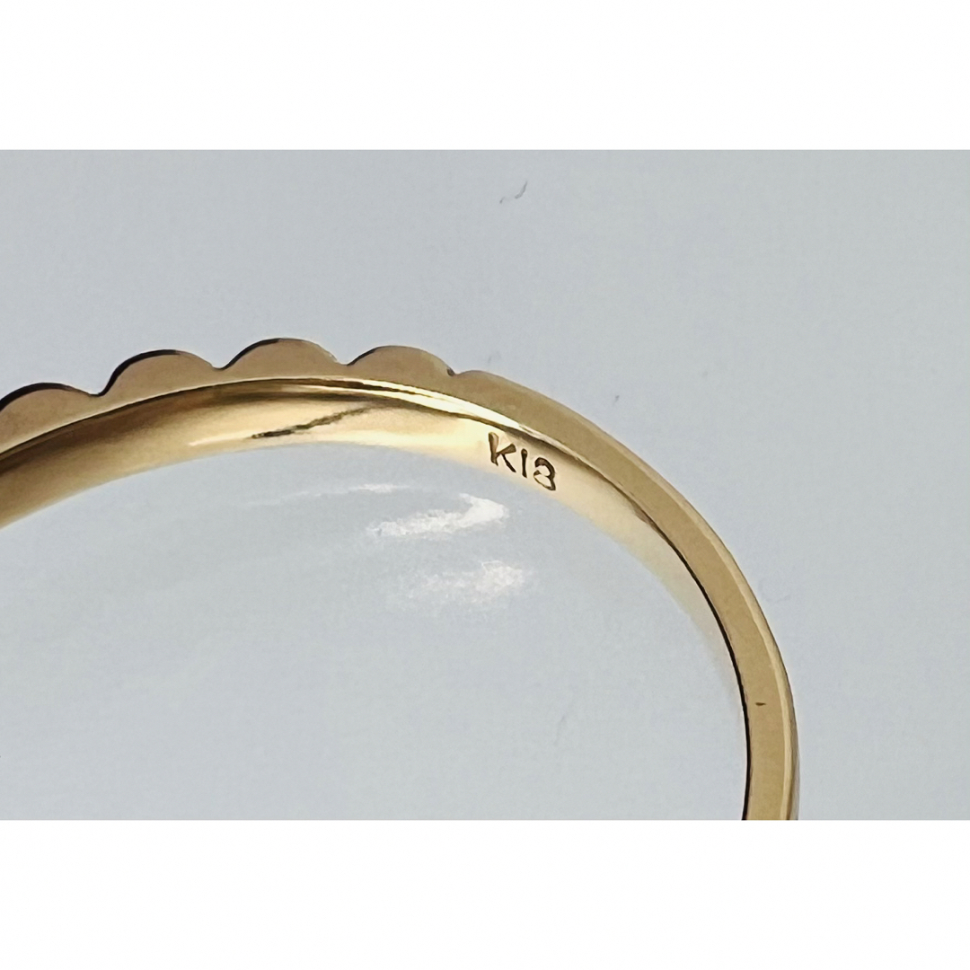 K18YGプリンセスカットダイヤモンドリング　0.347ct K VS1 CGL レディースのアクセサリー(リング(指輪))の商品写真