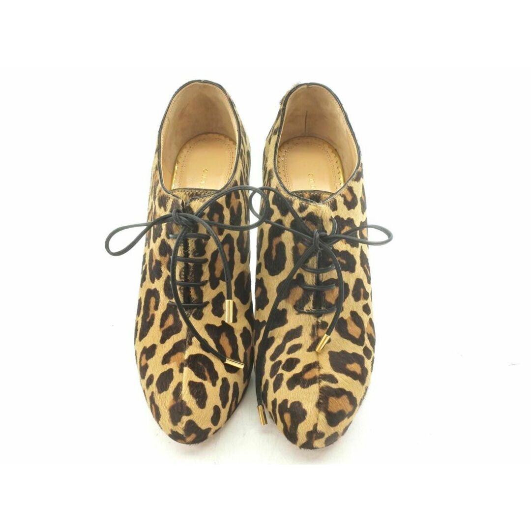 新品 CHARLOTTE OLYMPIA シャルロットオリンピア レオパード柄 ハラコ ブーティー ブーツ size37（23.5ｃｍくらい）/ベージュ ◇■◎レディース レディースの靴/シューズ(ブーツ)の商品写真