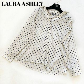 ローラアシュレイ(LAURA ASHLEY)のLaura Ashley ローラア シュレイ　クロップドシャツ　総柄　11号　L(シャツ/ブラウス(長袖/七分))