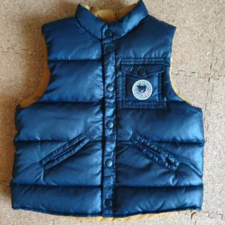 新品 ミキハウスダブルB 110 リバーシブルダウンベスト 男の子 女の子