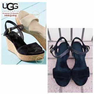 アグ(UGG)のUGG♡厚底ウェッジサンダル♡ダレッシオ♡ブラック6♡定価20,000円♡アグ♡(サンダル)