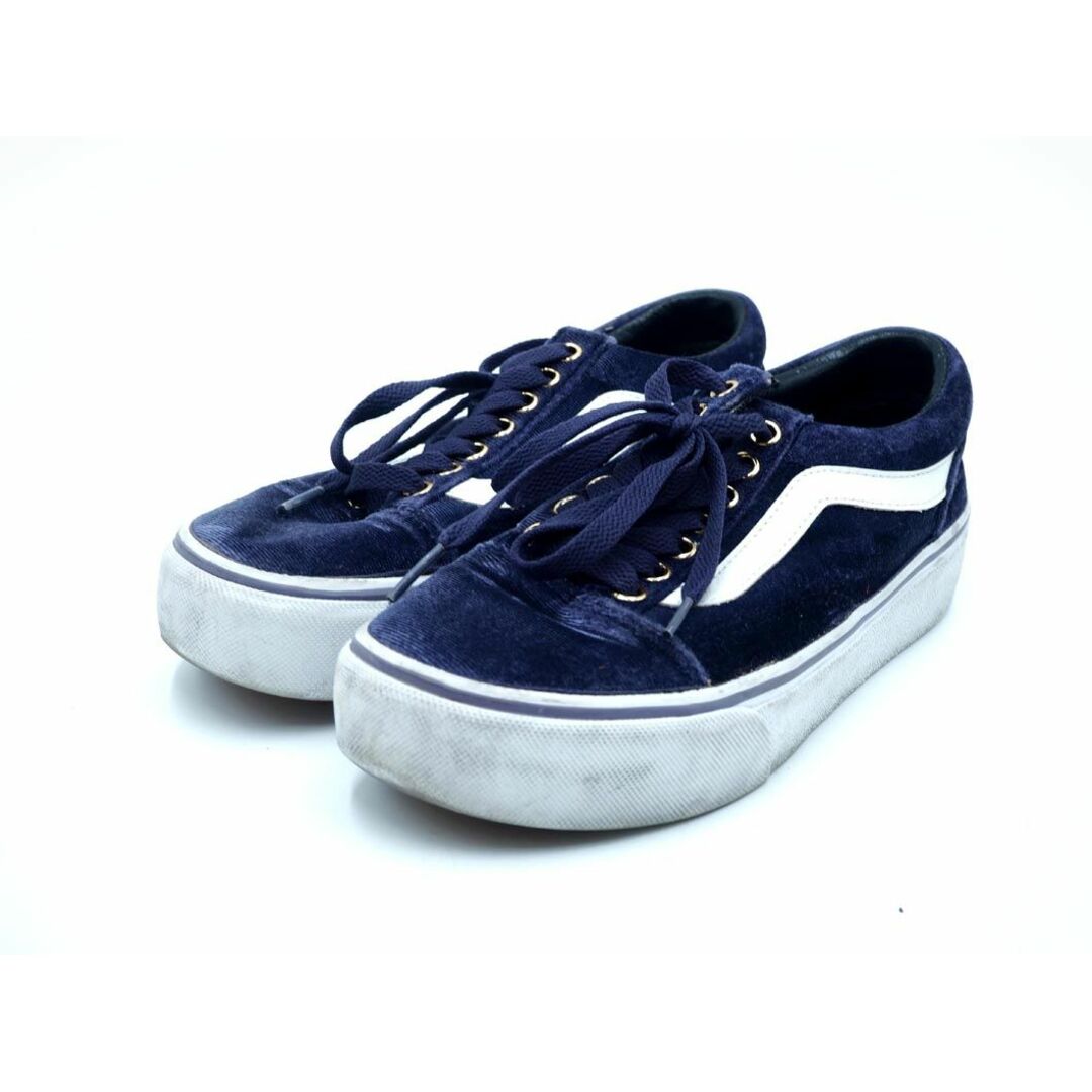 VANS(ヴァンズ)のVANS バンズ V36PLAT オールドスクール プラットフォーム ベルベット スニーカー size23cm/紫 ◇■ レディース レディースの靴/シューズ(スニーカー)の商品写真