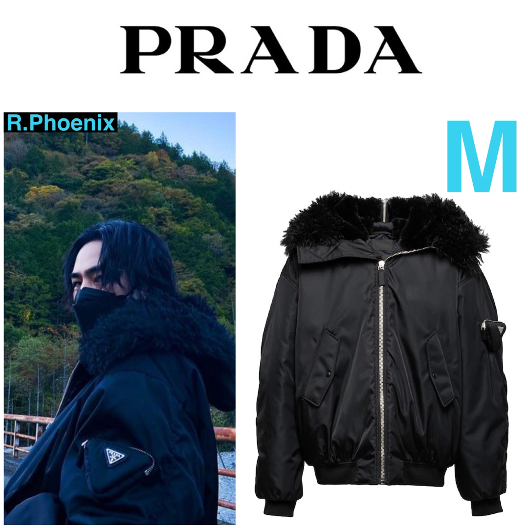 goros【PRADA】RE-NYLON FUR BOMBER JAKET