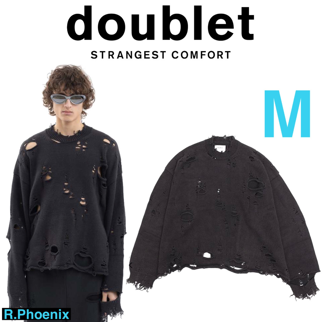 オーラリーdoublet DESTROYED KNIT PULLOVER M