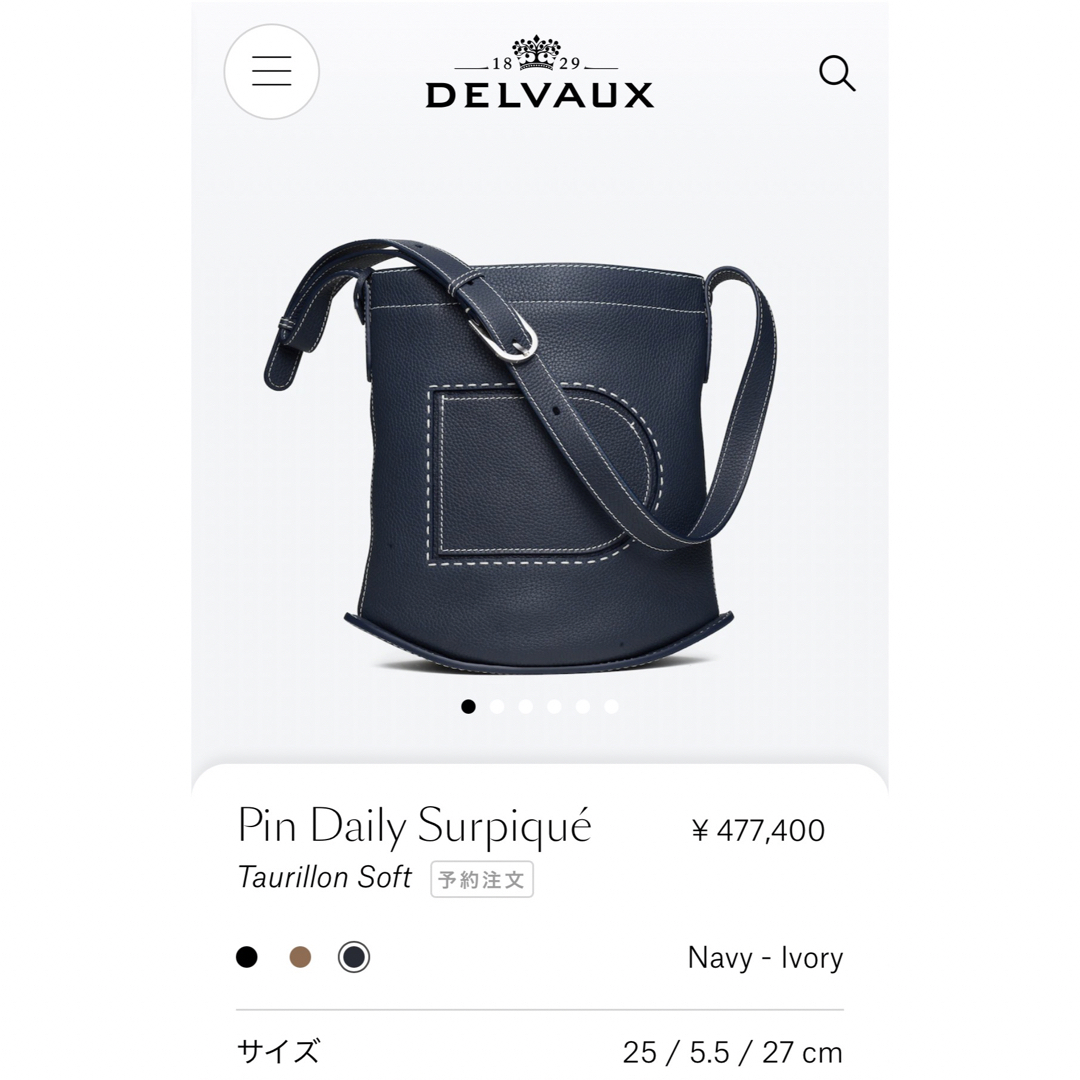 DELVAUX(デルヴォー)のDELVAUX デルヴォー Pin ショルダーバッグ 美品 レディースのバッグ(ショルダーバッグ)の商品写真