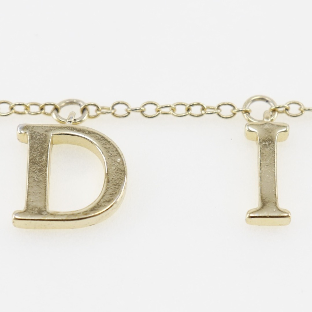【Dior】クリスチャンディオール ディオレボリューション ロゴ 金メッキ×ラインストーン レディース ネックレス