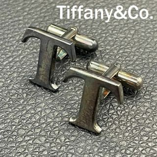 美品　TiffanyティファニーTカフス　Tロゴ　ヴィンテージ  シルバー