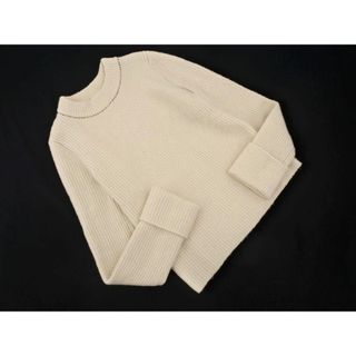 マウジー(moussy)のMOUSSY マウジー ウール混 ニット セーター sizeF/ベージュ ◇■ レディース(ニット/セーター)