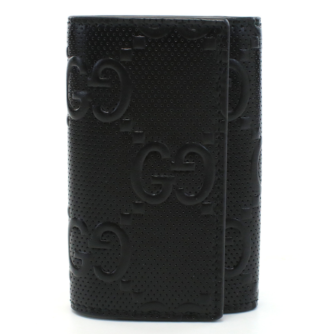 GUCCI グッチ GG LEATHER 625565 6連キーケース ブラック メンズ-