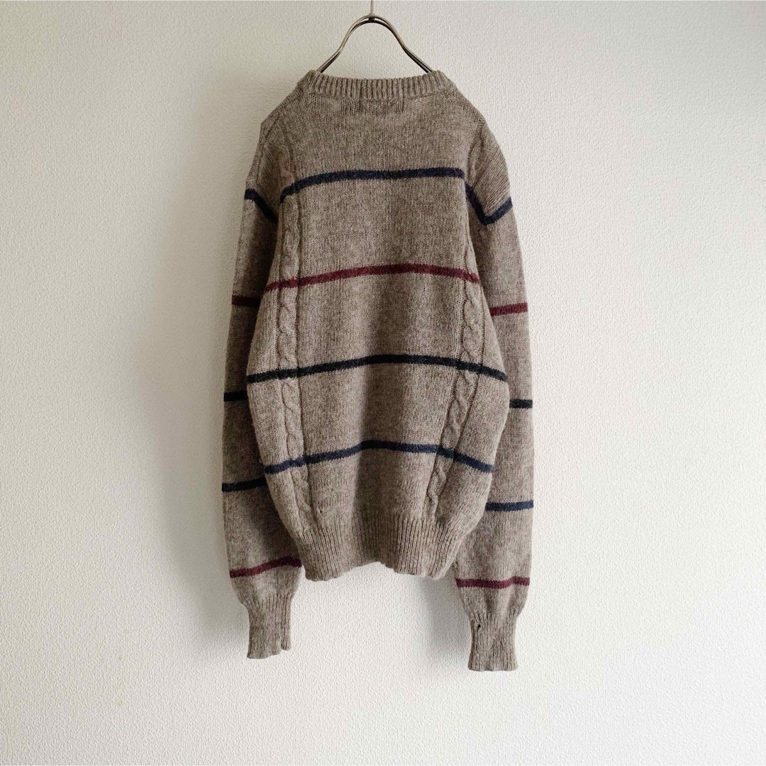 古着 “Hunt Club” Cable Sweater / ベージュ ニット メンズのトップス(ニット/セーター)の商品写真